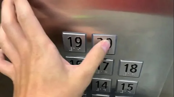 مقاطع محرك الأقراص عالية الدقة Sex in public, in the elevator with a stranger and they catch us